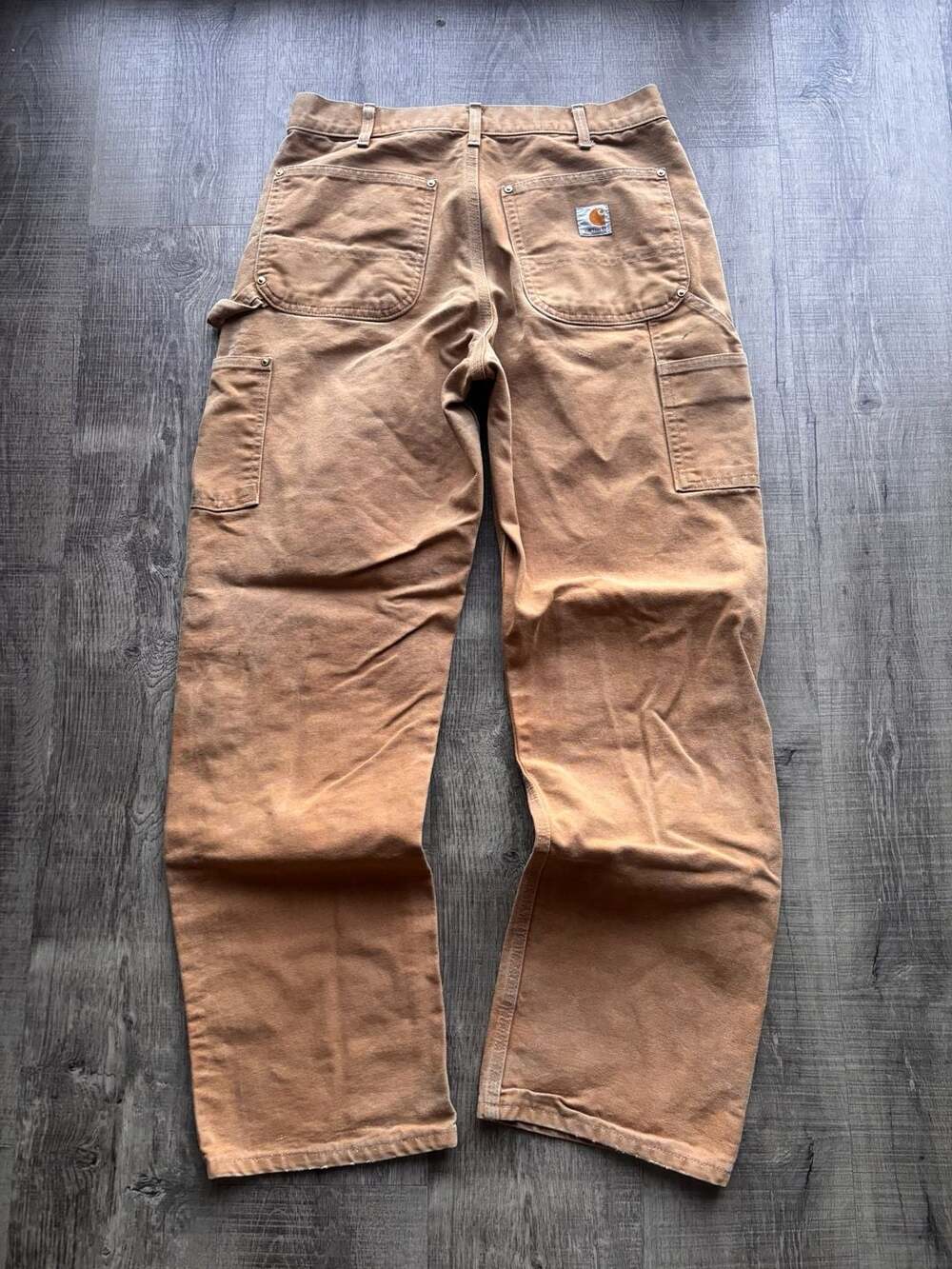 Vintage Carhartt Brown Double Knee Work Pants Duck Canvas Carpenter Utility